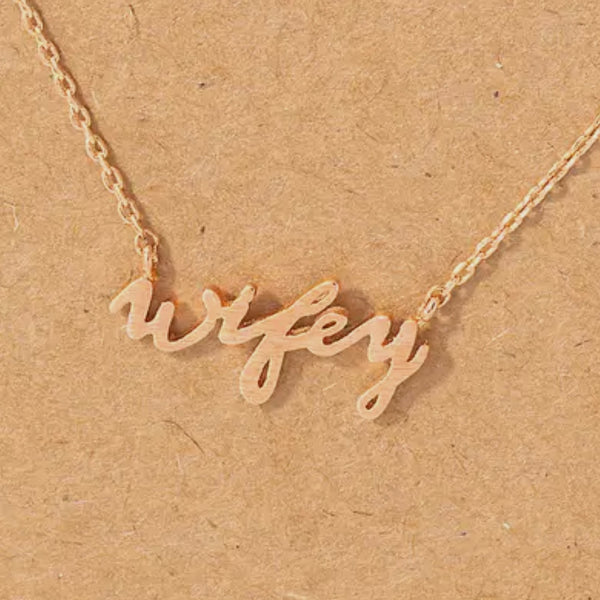 Wifey Rose Gold Necklace
