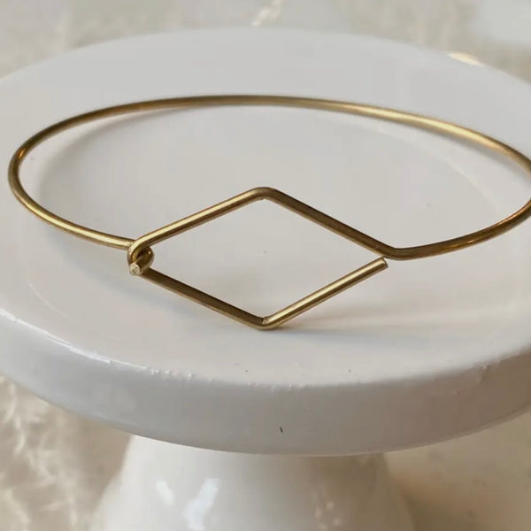 Brass Geometric Bracelet