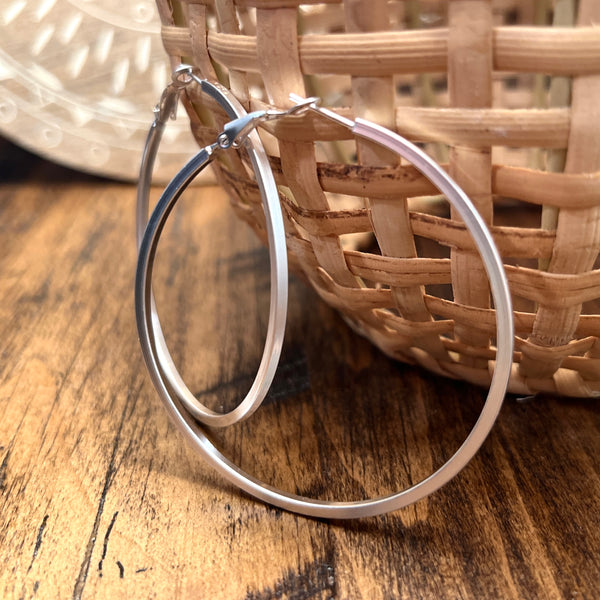 Silver Hoop Earrings