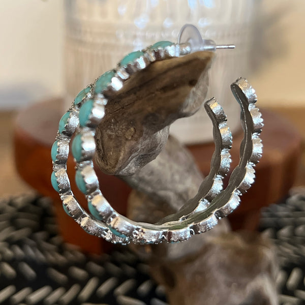 Turquoise Hoop Earrings