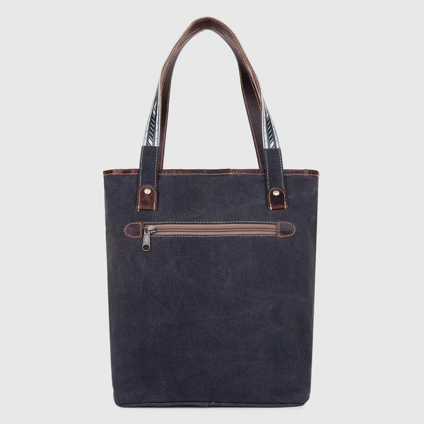 Aztec Leather/Canvas Tote