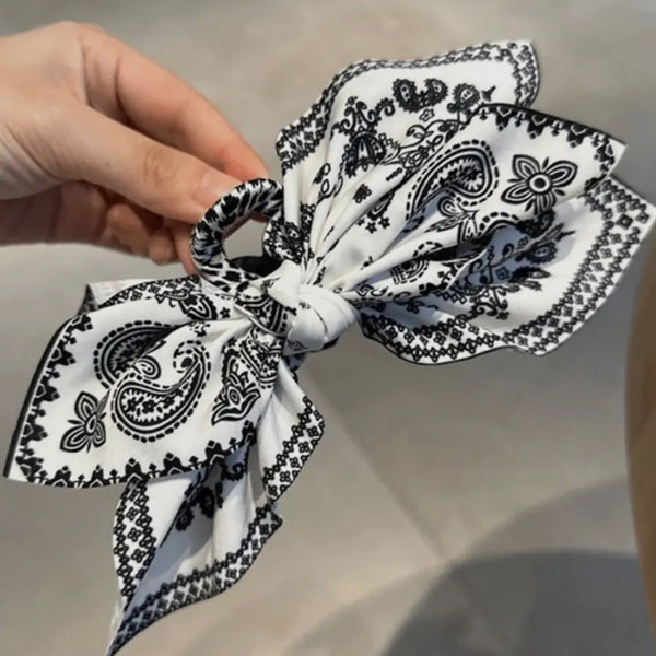 Paisley Bow Hair Clip