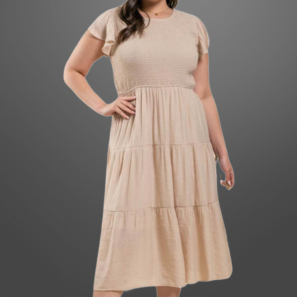 Sunday Best Midi Dress-CURVY