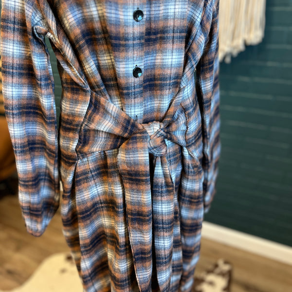 Lark Flannel Button Down Dress