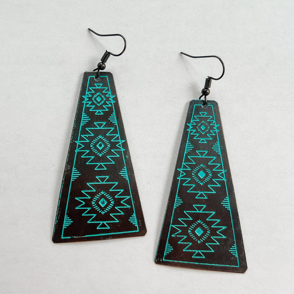 Aztec Trapezoid Earrings