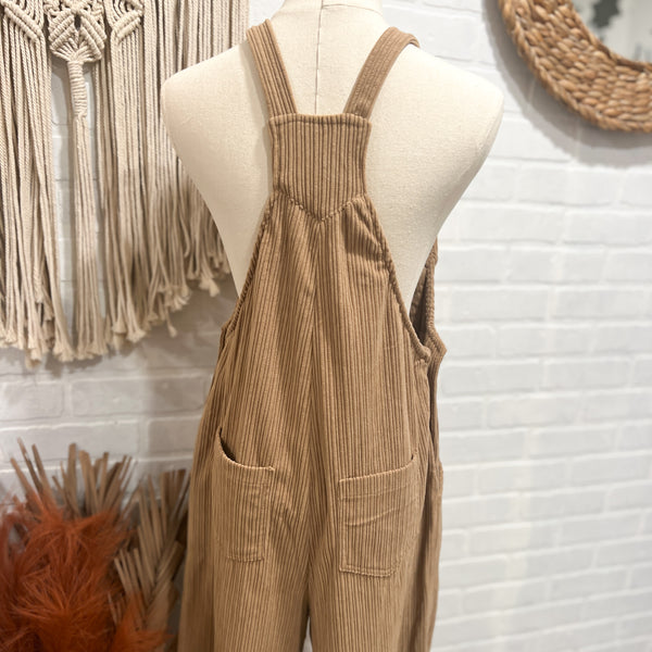 Loose Fit Corduroy Overalls