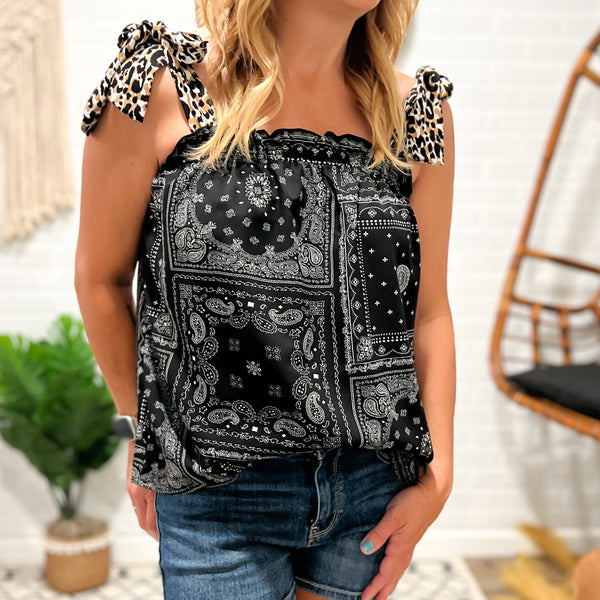 Macey Tie Strap Bandana Top