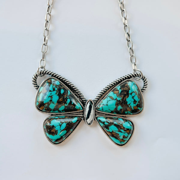 Turquoise Butterfly Necklace