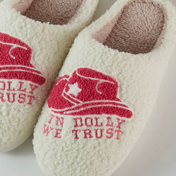 In Dolly We Trust Slippers