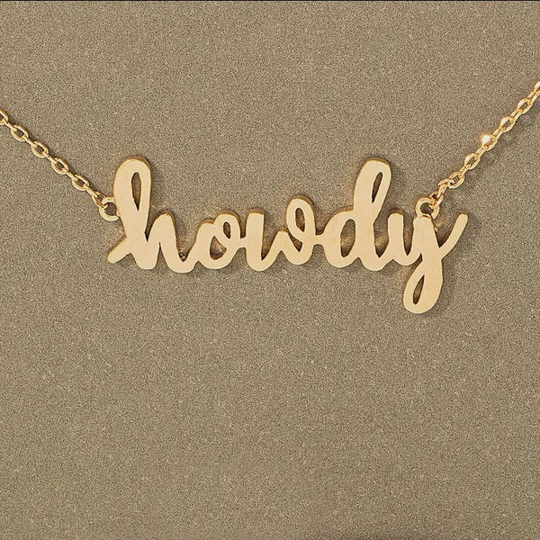 Howdy Gold Necklace