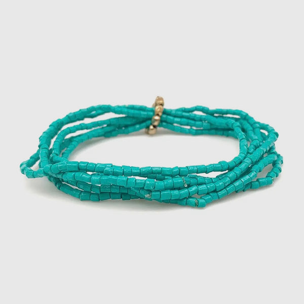 Turquoise Bead Bracelet Set