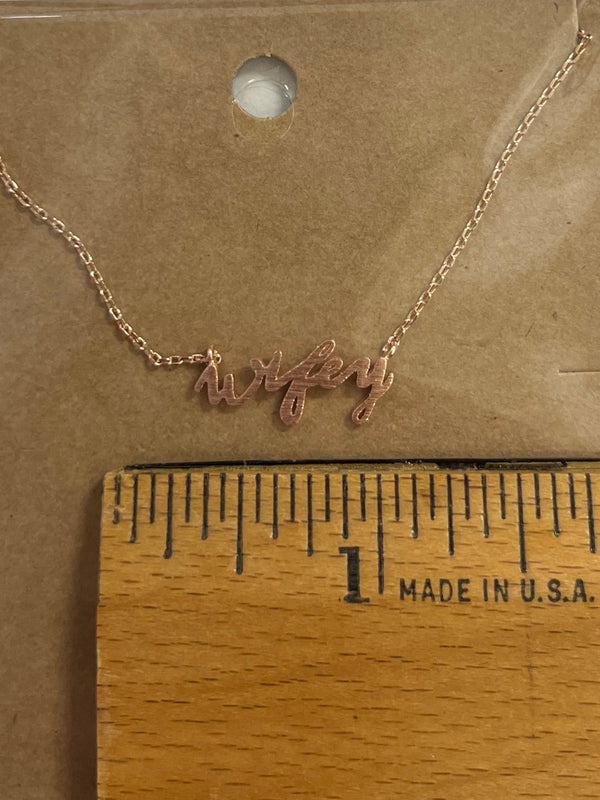 Wifey Rose Gold Necklace