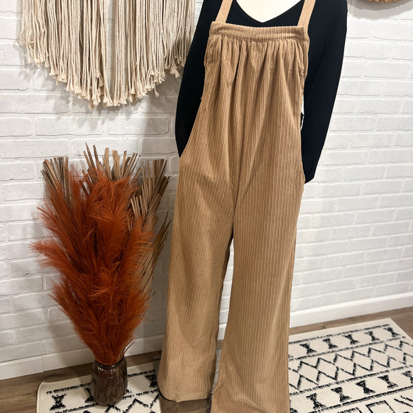 Loose Fit Corduroy Overalls