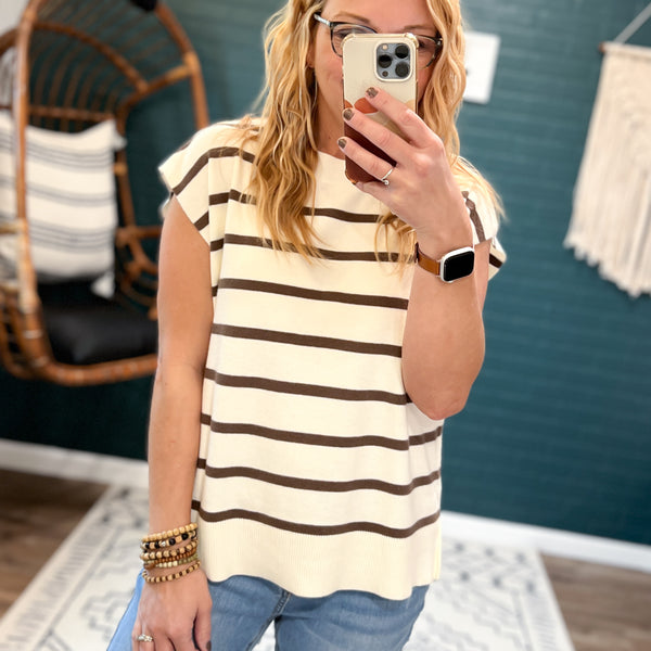 Kristin Striped Crewneck Sweater