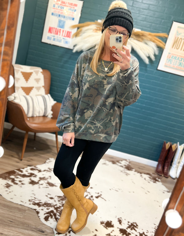 Camo Kreek Ribbed Top