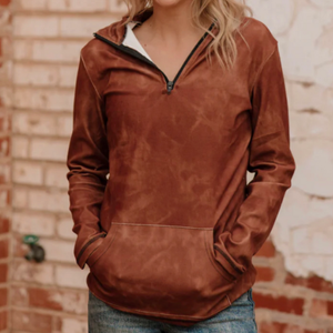 mineral wash saddle color cowgirl fade pullover