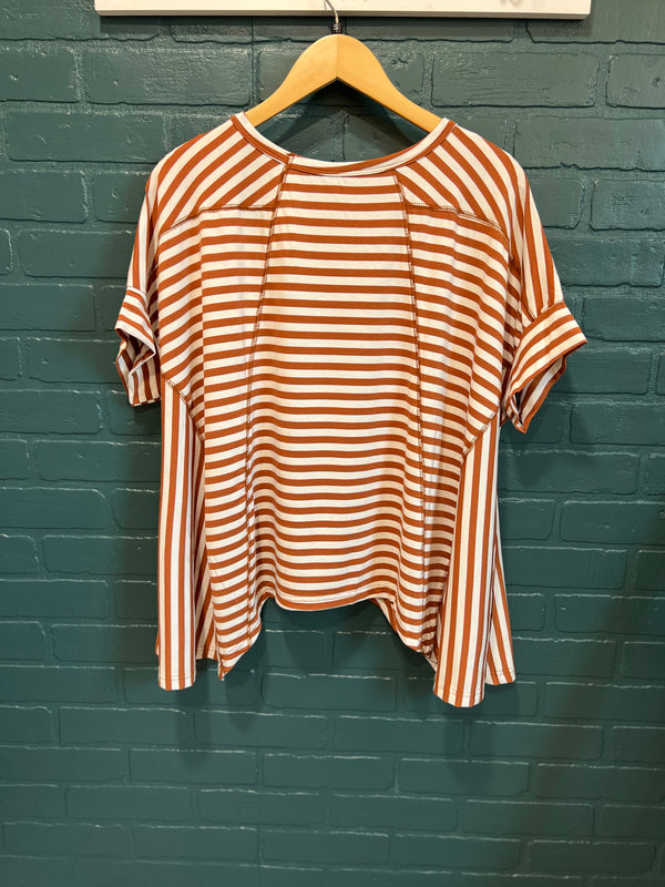 Georgie Striped Crewneck Top