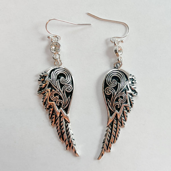 Textured Wing Earrings