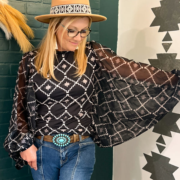 The Way It Is Aztec Top