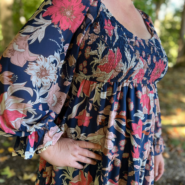 Katie Floral Dress/Top-CURVY