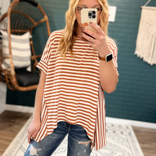 Georgie Striped Crewneck Top