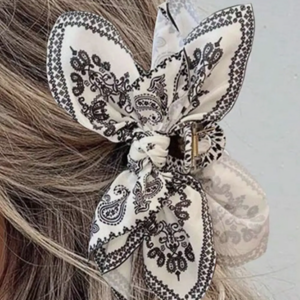 Paisley Bow Hair Clip