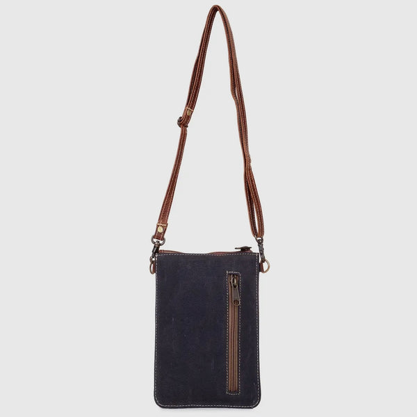 Leather + Canvas Crossbody Bag