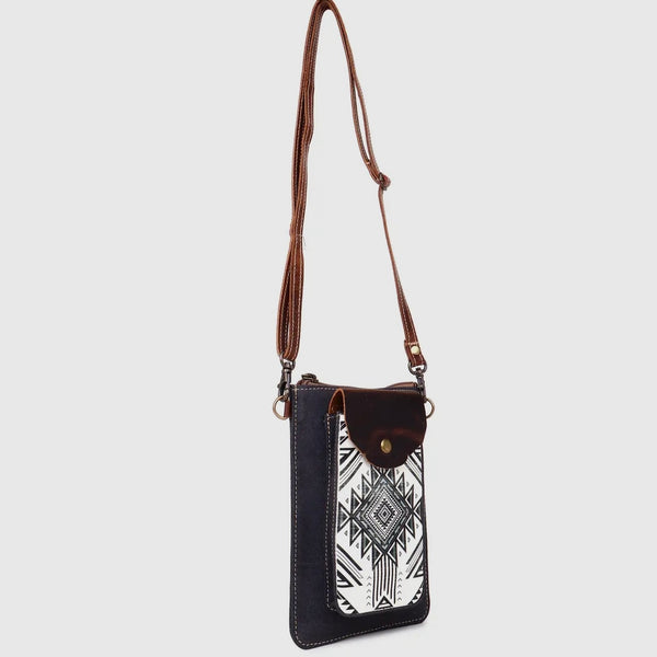 Leather + Canvas Crossbody Bag