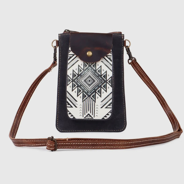 Leather + Canvas Crossbody Bag