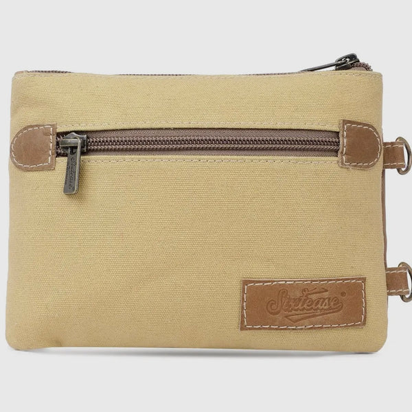 Leather + Canvas Crossbody Bag