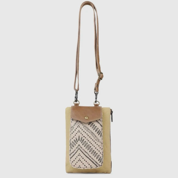 Leather + Canvas Crossbody Bag