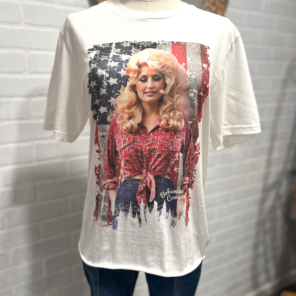 Dolly American Flag Tee