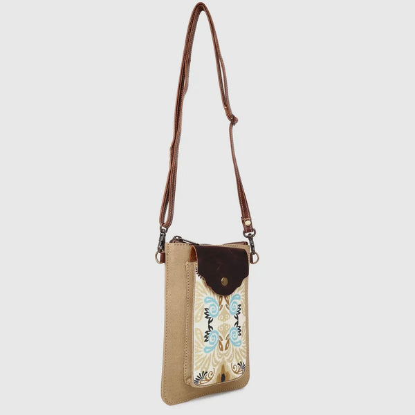 Leather + Canvas Crossbody Bag