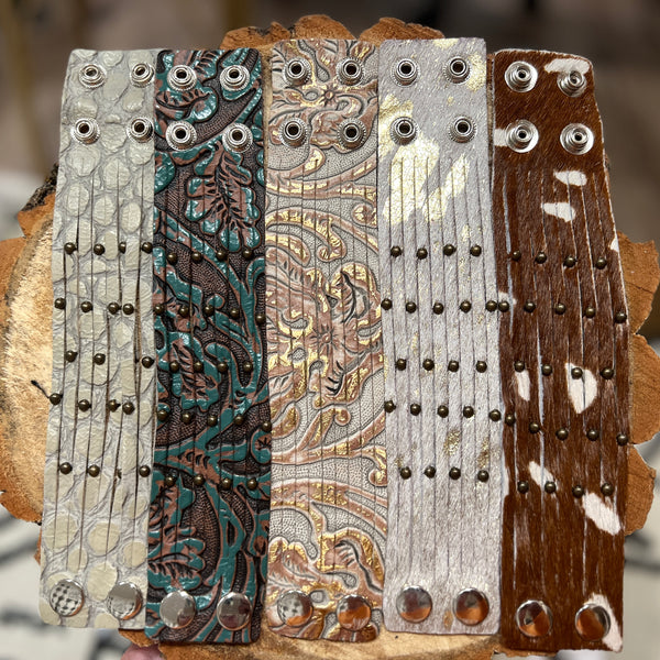 Studded Leather Cuff