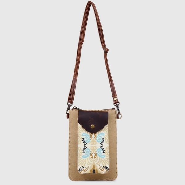 Leather + Canvas Crossbody Bag