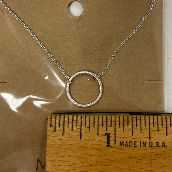 Silver Circle Pendant Necklace