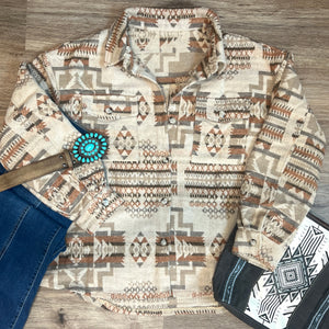 aztec print shacket plus size curvy