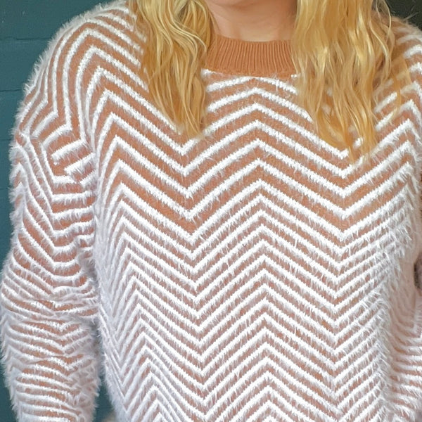 Kori Chevron Striped Sweater
