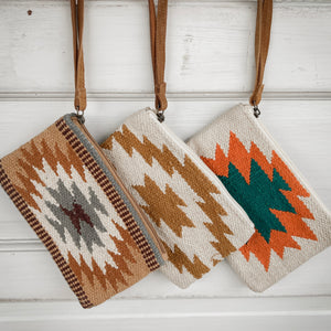 woven aztec wristlet