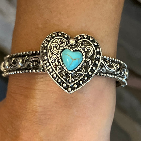 Turquoise Heart Bracelet