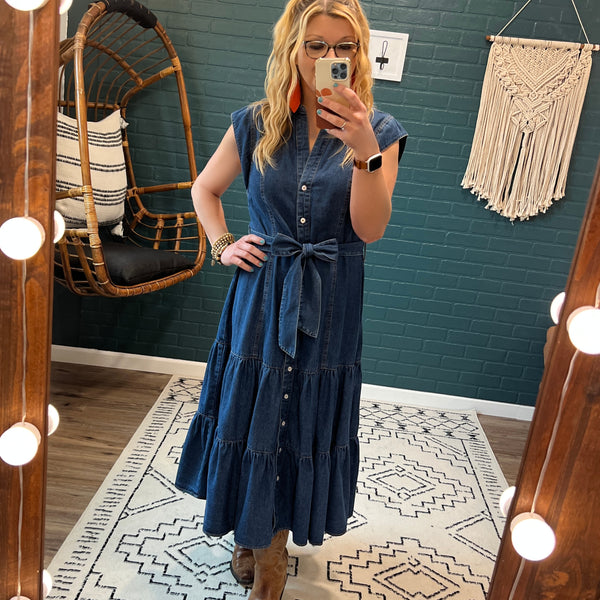 Turn It Loose Denim Dress