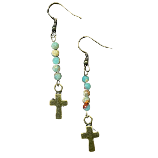 Kara Cross Earrings