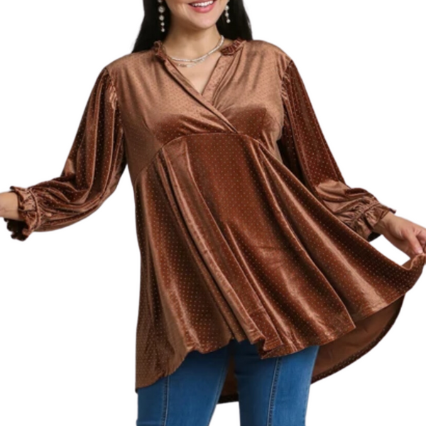 boho velvet plus size tunic with beaded detail curvy