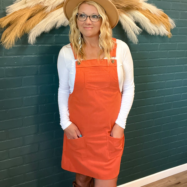 Copper Moon Corduroy Overall Dress