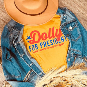 yellow dolly for president tee