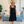 Load image into Gallery viewer, black midlength sundress with tie straps tiered vneck
