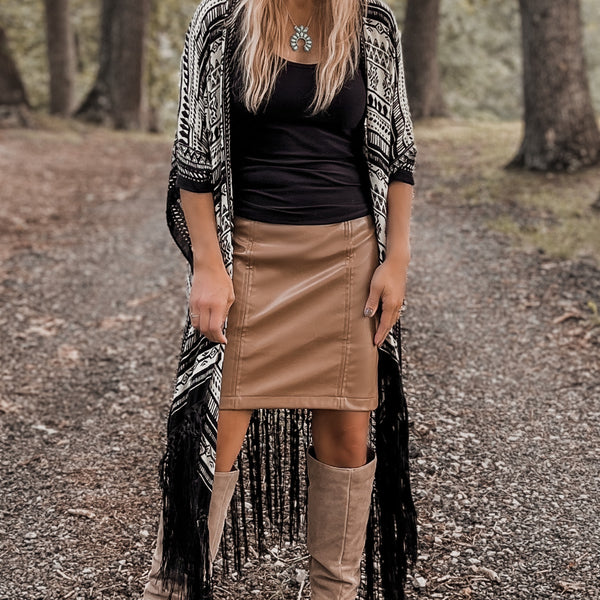 Wild Child Faux Leather Skirt